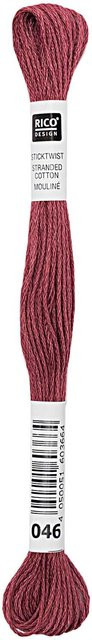 Rico Design Sticktwist aus Baumwolle in Altrosa 8m - Bild 1