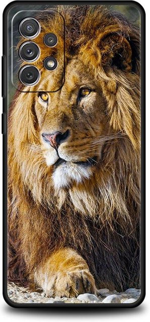 Handyhülle mit Tiger Löwe Leopard Design für Samsung Galaxy A-Serie in Schwarz und Multicolour - Bild 1
