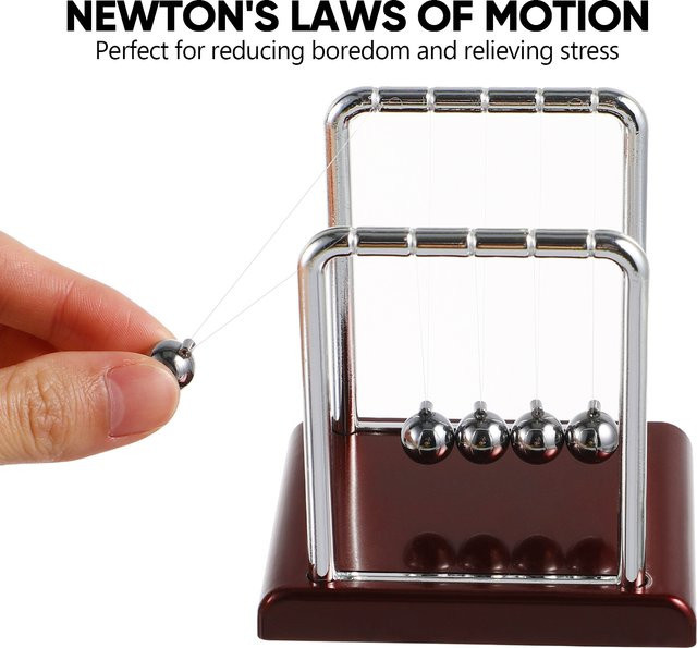 soulbao Newton Pendel, Metall, Desktop Dekoration, Physik Wissenschaft Puzzle - Bild 1
