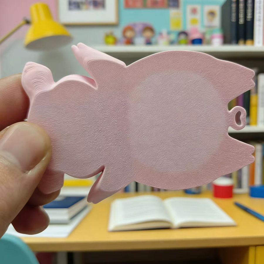 Niedliches Schweinchen-Lesezeichen in Rosa mit herausgestreckter Zunge aus Kunststoff, 1 Stück - Bild 2