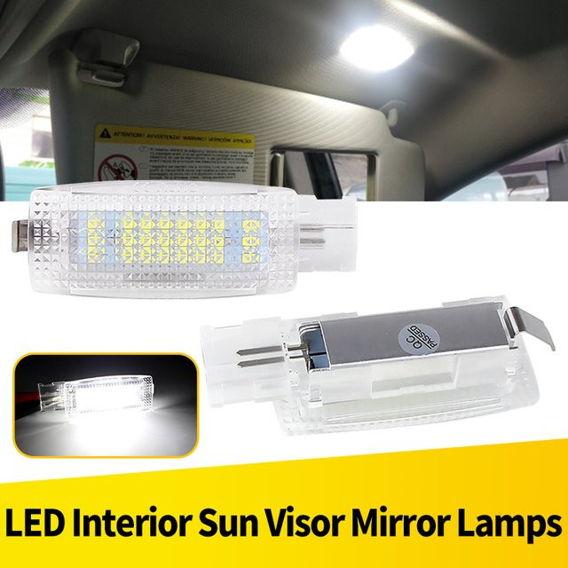 APMATAUTO LED Sonnenblenden Spiegel Lampen Set für VW Golf Passat Polo Tiguan Scirocco Jetta Sharan (2 Stück) - Bild 1