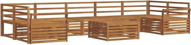 vidaXL Outdoor-Sofagarnitur 8-teilig aus Akazienholz in Natur Braun mit Tisch und U-Form - Bild 1