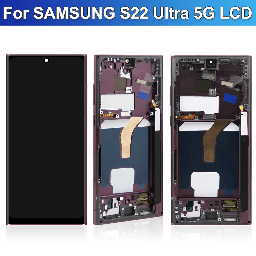 Samsung Galaxy S22 Ultra Ersatz LCD-Display mit Rahmen, 6,78 Zoll Super AMOLED Digitaler Touchscreen in Schwarz, Modell S908B S908U - Bild 3