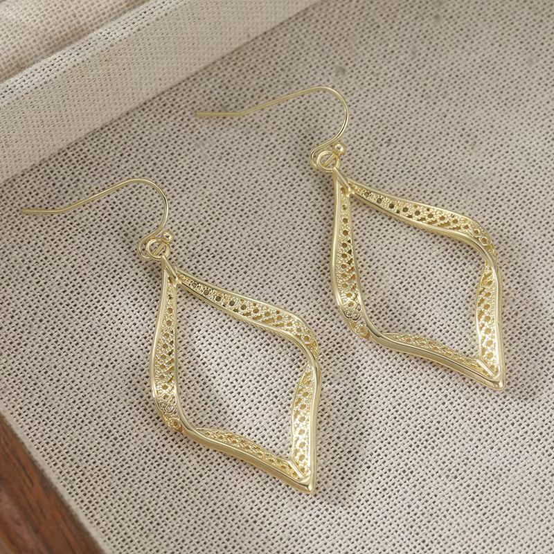 YoYo Rhombus-Ohrringe, goldfarben, Damen - Bild 2