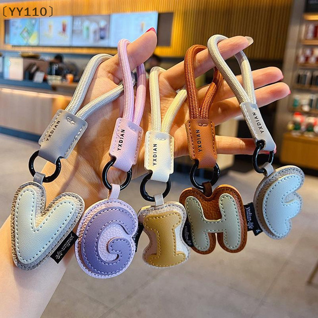 Velishy Schlüsselanhänger, bunt geflochtenes Leder, Lanyard - Bild 1