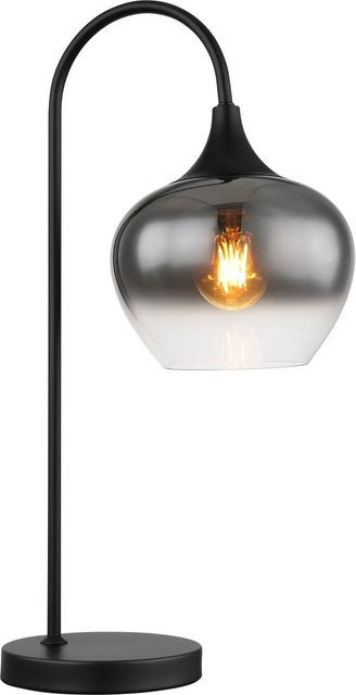 Globo Lighting MAXY Tischleuchte in Schwarz mit transparentem Glasschirm und E27 Fassung - Bild 1