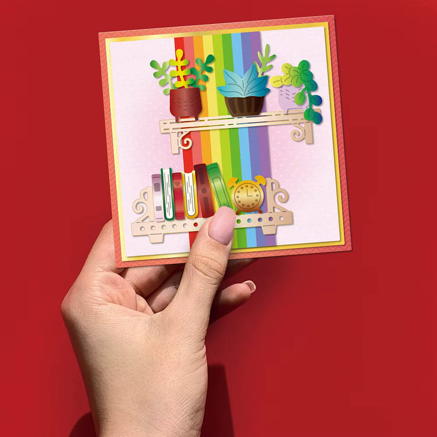 Stanzformen aus Kohlenstoffstahl für DIY-Scrapbooking und Papierarbeiten, B/H/T: 16,0 x 9,2 x 0,8 cm - Bild 3