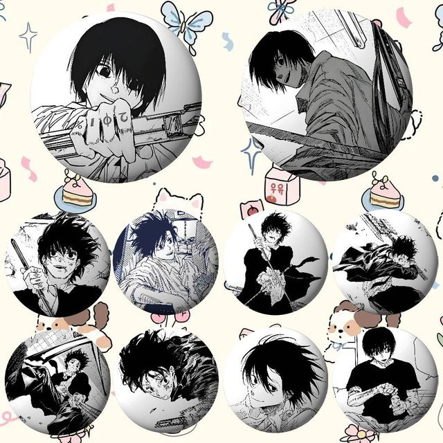 Brosche Metall, Yoichi Nagumo Taro Sakamoto Abzeichen, Weißblech, Soft Button Pin - Bild 1