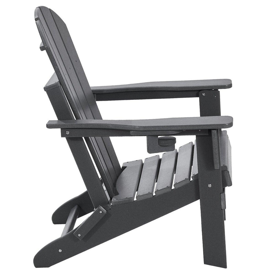 Buying Solutions MB Adirondack-Stuhl Set aus HDPE in Grau, 2er Set, wetterfest und klappbar - Bild 6