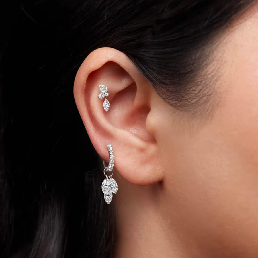 Dae Vonca Ohrstecker Massivgold, Labor-Diamanten, Damen - Bild 2
