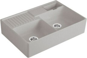 Villeroy & Boch Spülstein-Doppelbecken in der Farbe Fossil C-plus - Bild 1