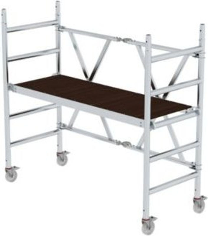 MUNK Alu-Klappgerüst Rollgerüst aus Aluminium in Silber mit Arbeitshöhe bis 3,0 m, B/T/H: 75 x 180 x 99 cm - Bild 2