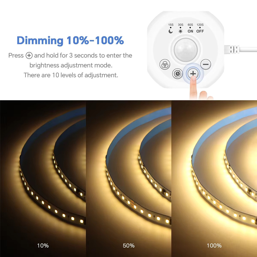 Creative Horse LED-Streifenlicht adressierbare Pixel LED mit PIR-Bewegungssensor für Treppen, SMD 2835 WS2811 IC, Kaltweiß, 5 m - Bild 2