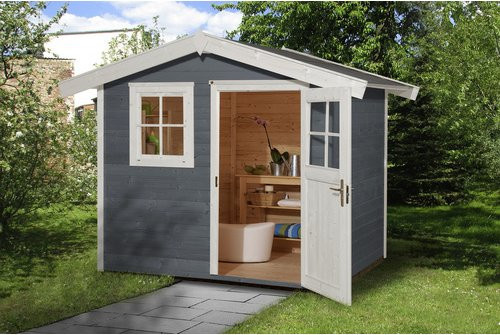 WEKA Gartenhaus 123 Gr.4 aus Fichtenholz mit Satteldach in Grau, B: 380 cm, H: 247 cm, T: 235 cm - Bild 3