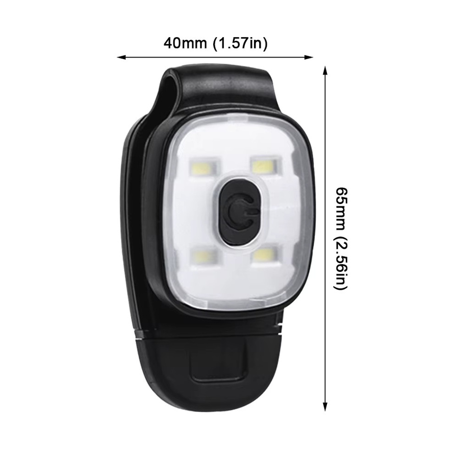 APWIKOGER Mini-Sicherheitsleuchte in Schwarz mit USB-Aufladung, IPX4 wasserdicht und coolweißem Licht für Notfälle und nächtliche Aktivitäten - Bild 4