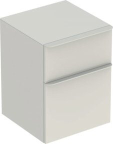 Geberit Seitenschrank Smyle Square in Sand Hochglanz mit 2 Laden, B/T/H: 45 x 60 x 47 cm - Bild 1