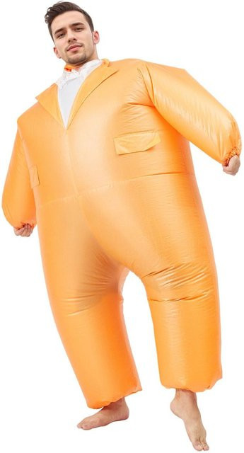 Aufblasbares Smoking Kostüm, Erwachsener, Orange, 150-190cm - Bild 1