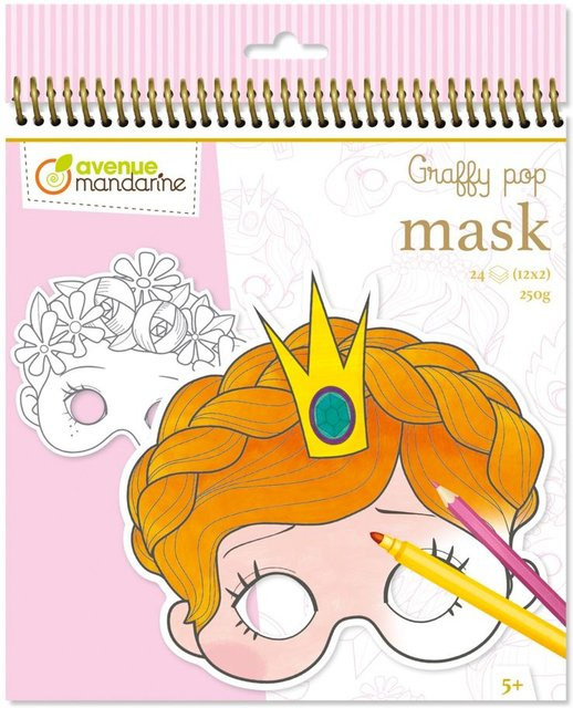 Avenue Mandarine Graffy Pop Maskenmalbuch Mädchen ab 5 Jahren - Bild 1