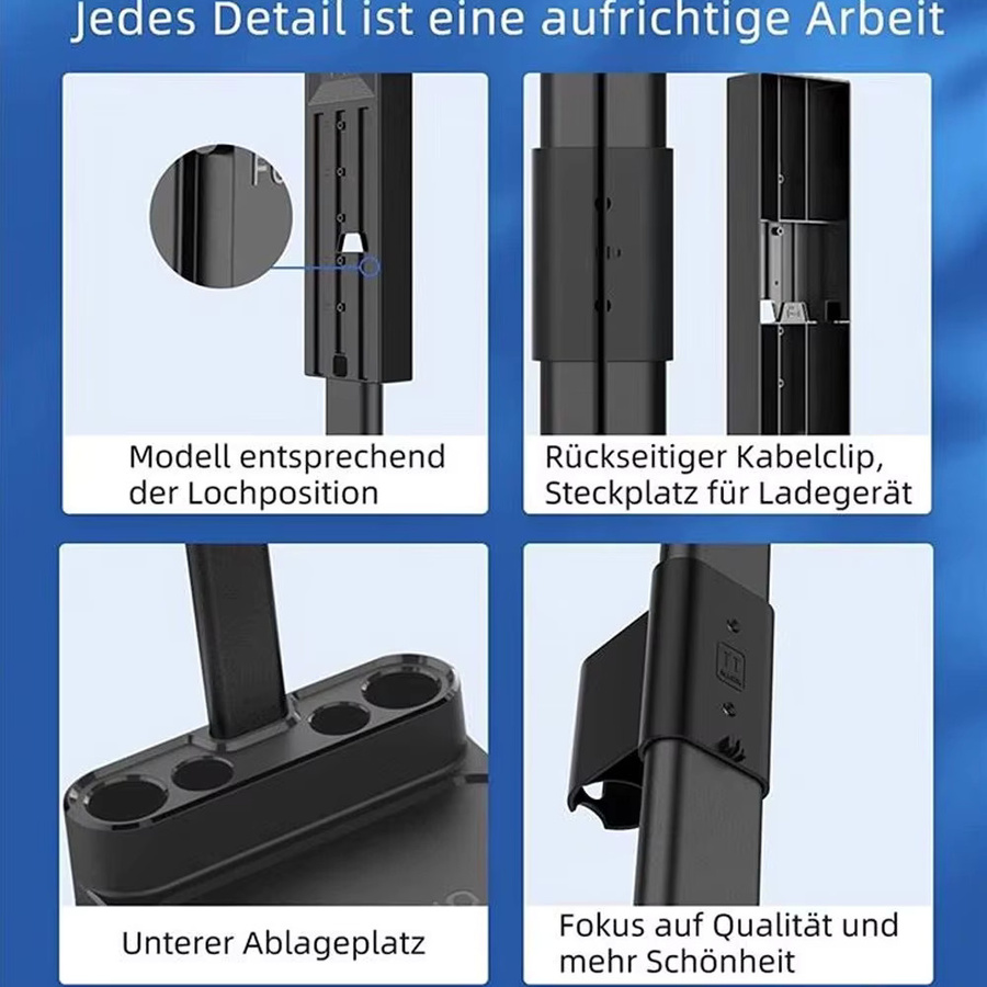 Satuo S1 Staubsaugerständer BPfire freistehende Halterung und Dockingstation für Dyson V7 V8 SV10 V11 SV12 V15 in Schwarz aus Metall - Bild 4