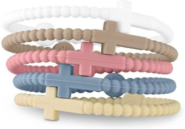 TuiYing001 Armband, Silikon, Bunt, Kreuz Jesus, Unisex - Bild 1
