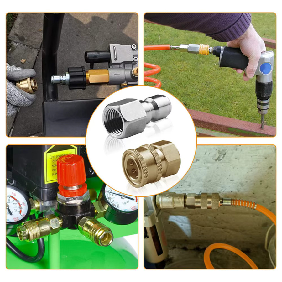 Kaikarai Hochdruckreiniger-Kupplungen 1/4 Zoll Schnellanschluss Adapter Set mit männlichen und weiblichen Verbindungsstücken für Garten und Bewässerung - Bild 4