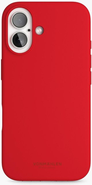 Vonmählen Soft Silicone Case MagSafe kompatibel für iPhone 16 in Firecracker Red - Bild 1