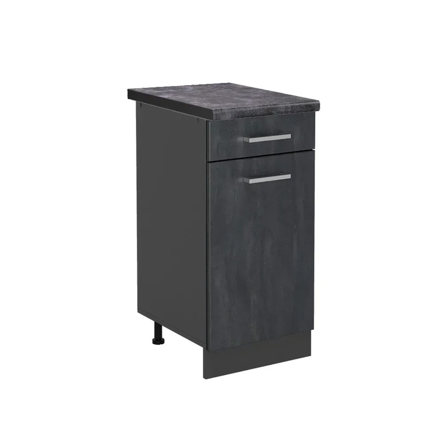 Vicco Küchenunterschrank R-Line in Schwarz Beton/Anthrazit matt, Breite: 40 cm - Bild 2