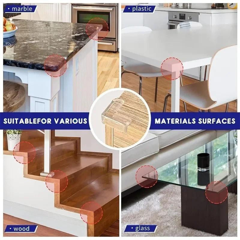 Lanzhong home life Eckkantenschutz Transparent aus PVC für Babysicherheit und Möbel als Stoßdämpfer im Multipack - Bild 4