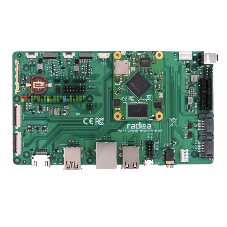 Radxa CM3 IO Board Verifizierungsplatine und Erweiterungsplatine in Grün - Bild 3