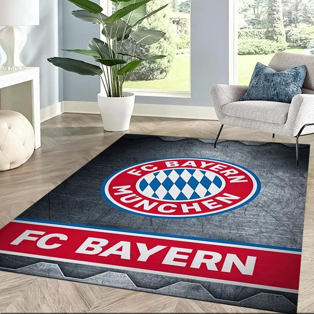 LivSpaceVibe FC Bayern München Teppich mit Wappen, rot, B: 120 cm, T: 80 cm - Bild 1