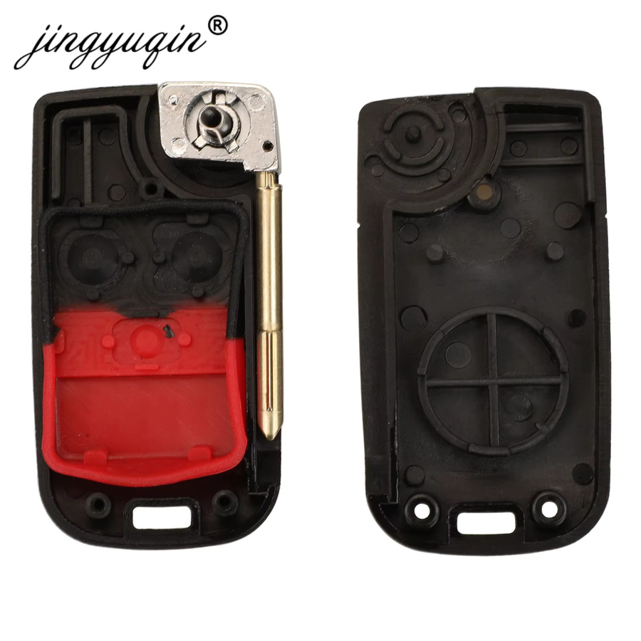 Jingyuqin Modifiziertes Flip-Fernbedienung Autoschlüsselgehäuse für Ford Edge Explorer Escape Expedition Focus und Lincoln Mercury Navigator in Schwarz - Bild 4