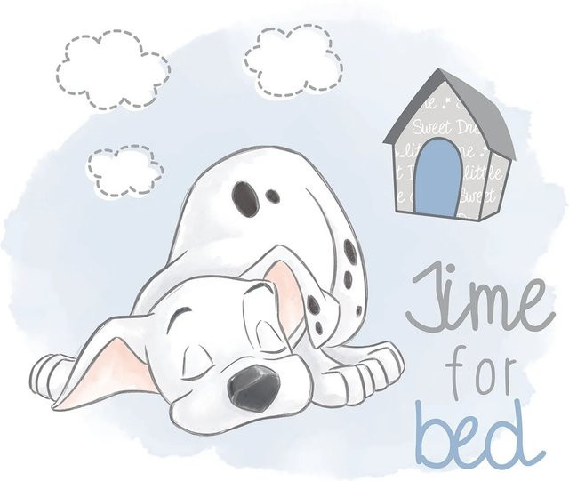 Komar Wandbild 101 Dalmatian Bedtime Paper Poster Breite: 50 cm, Höhe: 70 cm - Bild 1