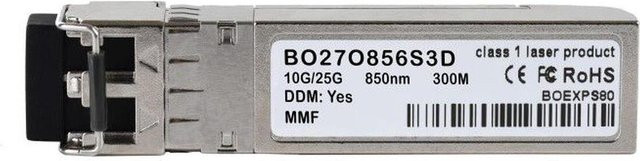 BlueOptics SFP28 Transceiver BO27O856S3D, 10G/25GBASE-ESR, LC-Duplex, Multimode Fiber, 850nm, 300 Meter, DDM, Farbe: Silber - Bild 1