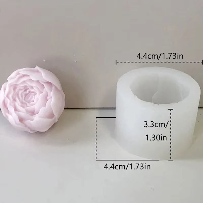 Silikonform Rose mit Knospen für Blumenseife und Kerzen in Mehrfarbig - Bild 2