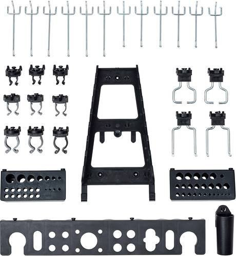 Küpper Systemhalter-Set 30-teilig aus verzinktem Stahl in Silber und Schwarz - Bild 1