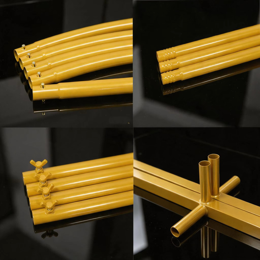 ELOOLE Metall-Hochzeitsbogen Rund in Gold als Ballonständer für Party-Dekorationen, B/H: 2,2 x 2 m oder 2,5 x 2,3 m - Bild 6
