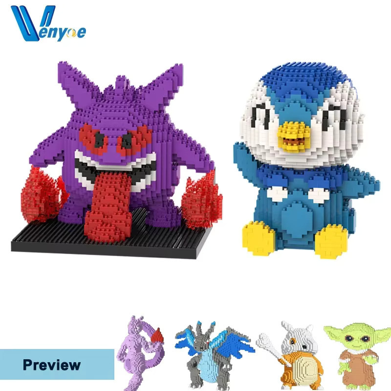 Keeppley Pokémon Gengar Piplup Mega Rayquaza, Micro Bausteine, 3D Puzzle - Bild 2