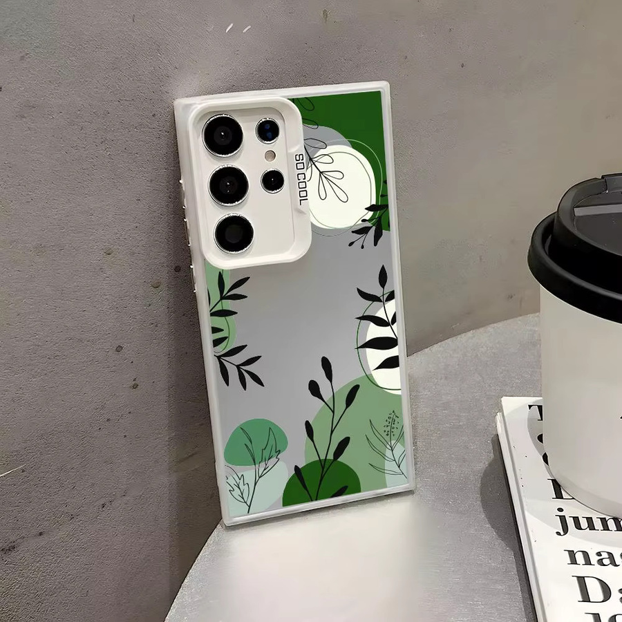 Stoßfeste Handyhülle mit Sommerblumen-Blättern für Samsung Galaxy S25 S24 S23 S22 S21 Ultra Plus, Matt-Optik in Bunt - Bild 3