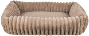 Trixie Hundebett Lonni Cord grau mit abnehmbarem Bezug und rutschfester Unterseite, B/T/H: 70 x 70 x 21 cm - Bild 1