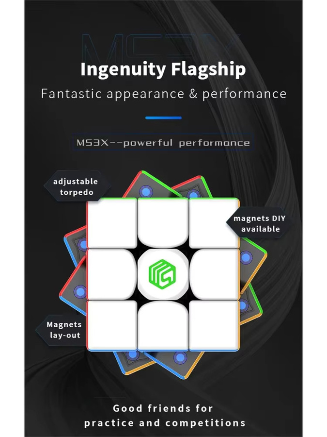 DianSheng MS3X Magnetischer DIY Maglev Magic Cube 3x3, Geschwindigkeitspuzzle - Bild 5