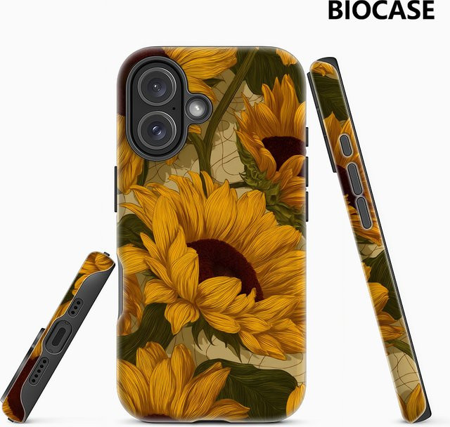 Potdemiel Sonnenblumen Handyhülle für iPhone 17 16 15 14 13 Pro Max Plus, robuste Magnet-Schutzhülle in Gelb - Bild 1