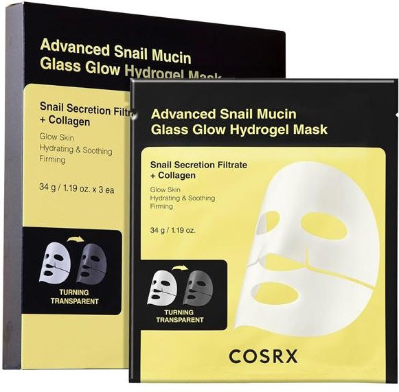 COSRX Advanced Snail Hydrogel Maske, 3x 34g, für empfindliche Haut - Bild 1
