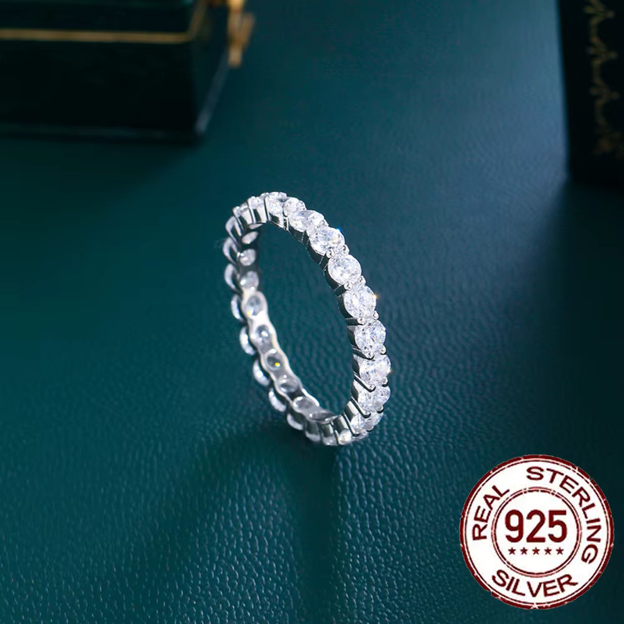 CWWZircons Ehering 925 Silber, Zirkonia, Damen - Bild 2