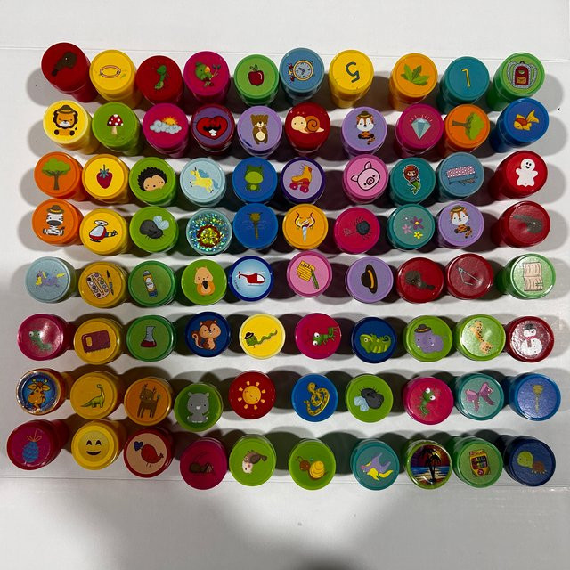 20 Stück Selbstfärbende Tier-Smiley Stempel Set in Multicolour für Scrapbooking, DIY-Malerei und Fotoalbum-Deko - Bild 1