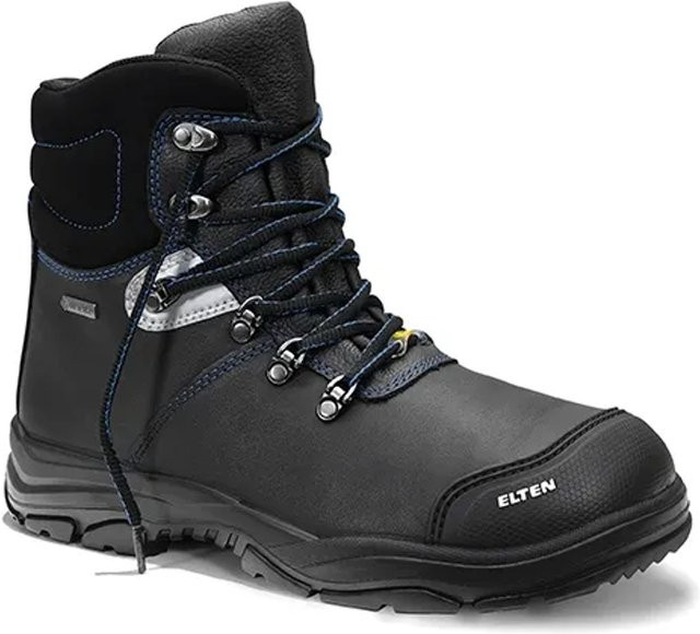 Elten Sicherheitsstiefel Mason Pro GTX Mid ESD S3 CI aus Rindleder in Schwarz/Blau Gr. 45 - Bild 1
