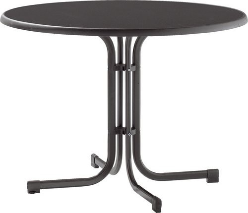 SIEGER Klapptisch Boulevard mit Mecalit-pro Tischplatte, Farbe Silber/Anthrazit, B/T/H: 100 x 100 x 72 cm - Bild 1