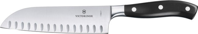 Victorinox Santokumesser Grand Maitre mit Kullen in Silber und Schwarz, Klingenlänge: 17 cm - Bild 1