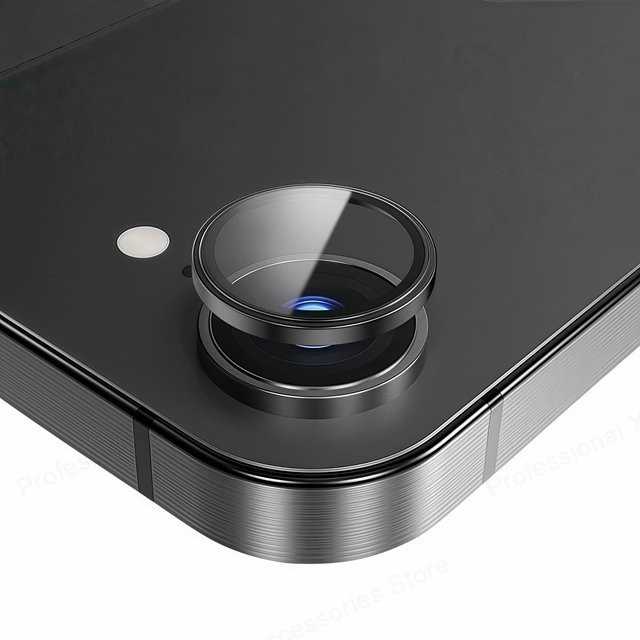 Bunter Kameraobjektivschutz für Apple iPhone 16e 17e 16 15 14 Pro aus Metall und gehärtetem Glas in Multicolour - Bild 1