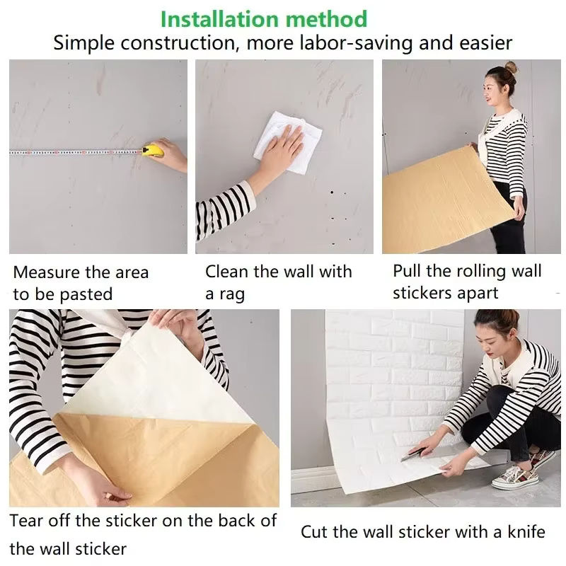 3M Selbstklebende 3D Ziegelwand Tapete in Hellgelb für dein DIY Home Decor - Bild 3