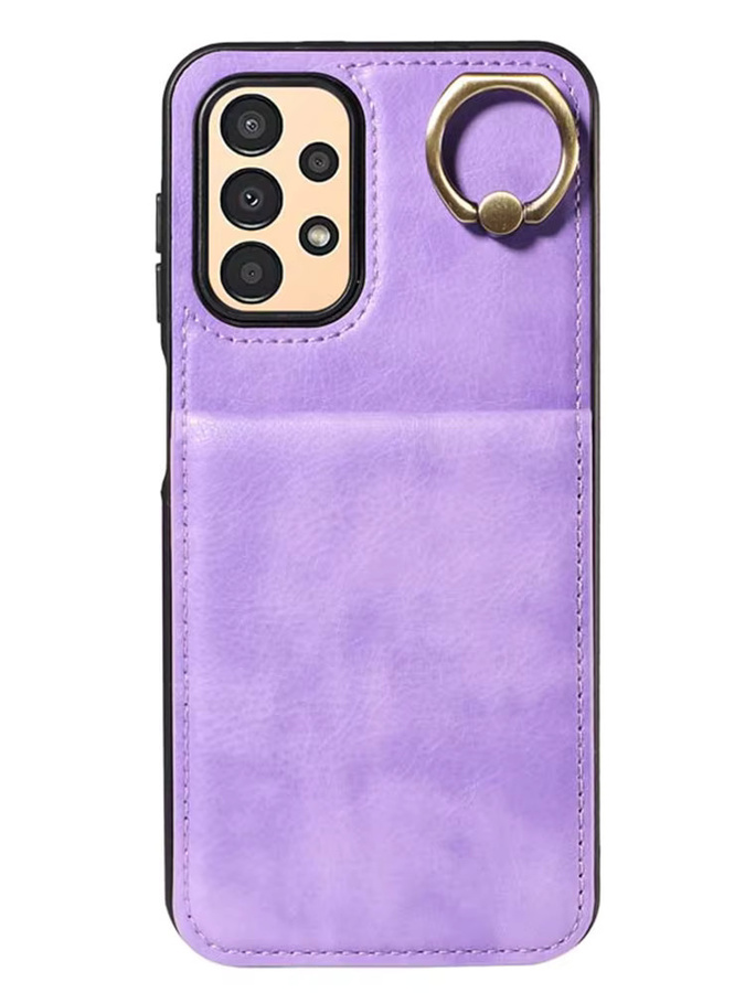 Samsung Wallet Card Slots Lederhülle für Galaxy A13 A23 A33 A53 A73 A04 A05 A12 A22 A32 A52 A52S A72 in Gold und Purple - Bild 2